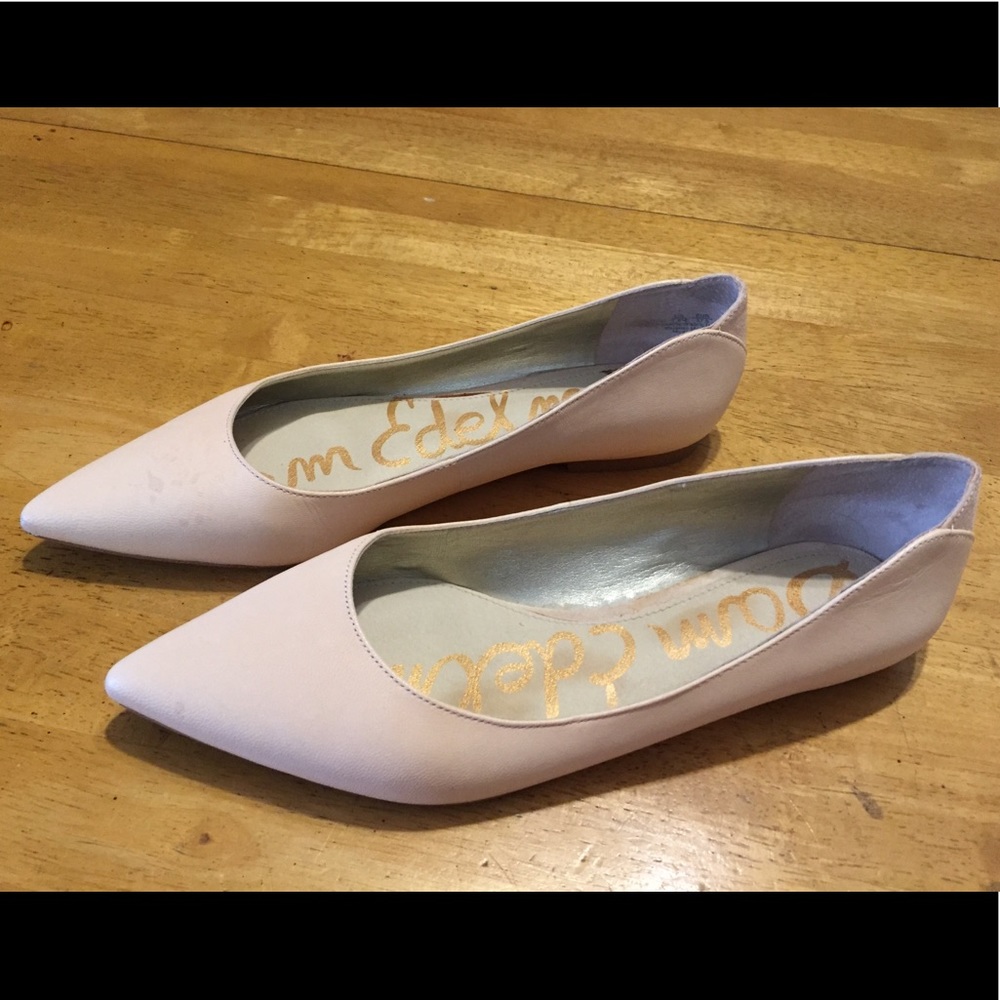Sam Edelman Rae Leather Nude Flat SHOES 7.5 / 8